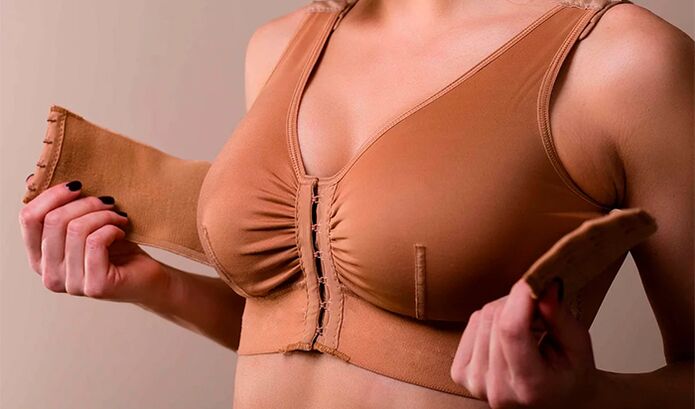 Compression bra after breast augmentation