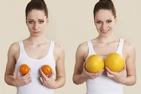 Breast enlargement with fruits