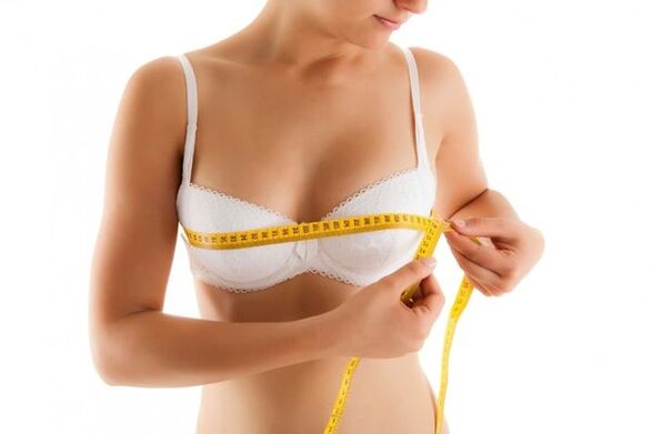 Breast measurement before endoscopic augmentation