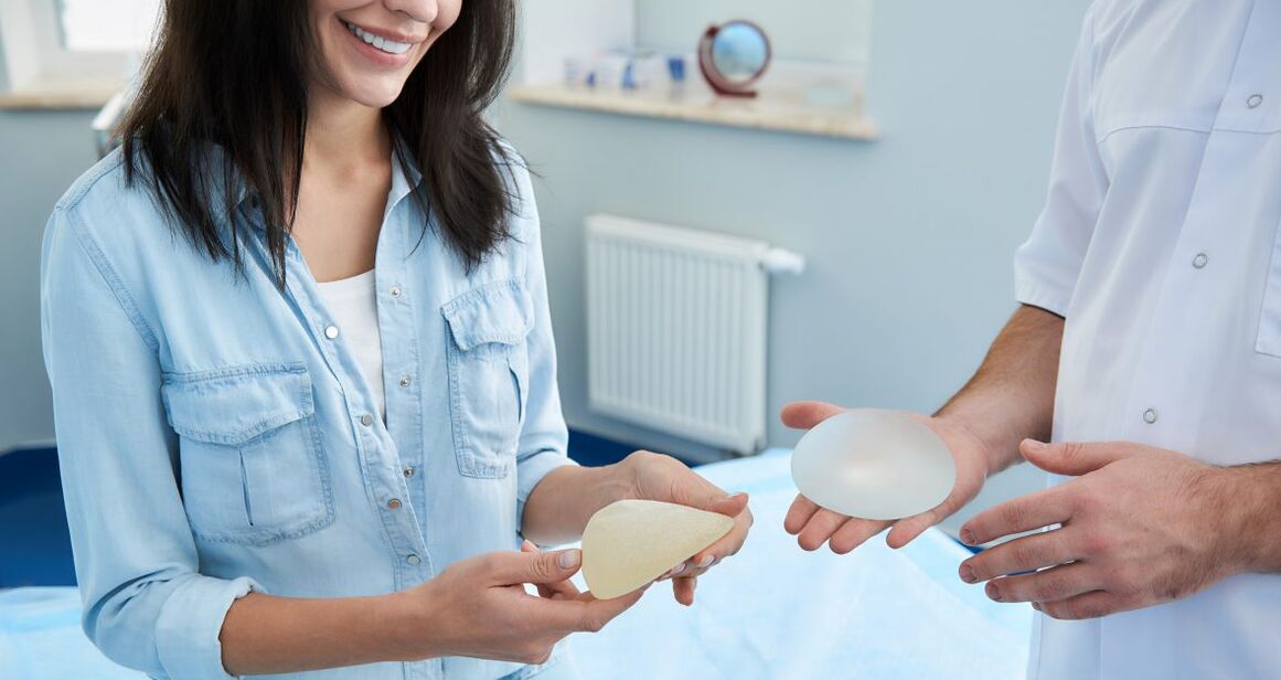 Selection of implants before breast augmentation and mammoplasty