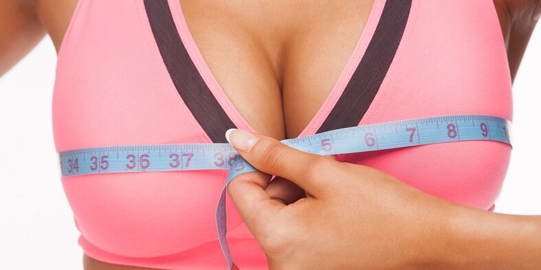 Measuring breast size after the enlargement